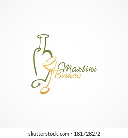 stylized icon Martini Bianco 