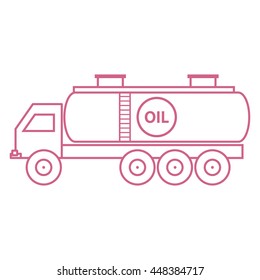 Stylized icon of the oil tanker/fuel tanker on a white background