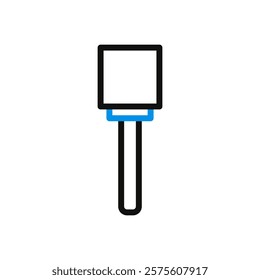 Stylized icon of a paintbrush element simple