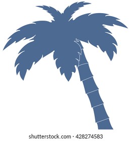 Stylized icon of the palm tree on a white background