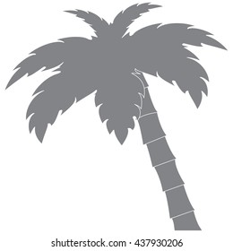 Stylized icon of the palm tree on a white background
