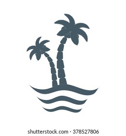 Stylized icon of  palm trees