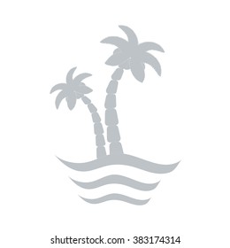 Stylized icon of palm trees