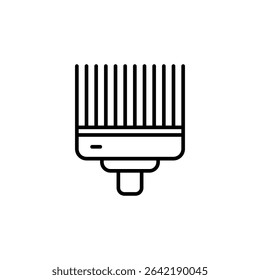 Stylized Icon Of A Radiator With Fins For Cooling Purposes