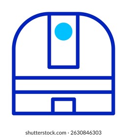 Stylized icon representation of a telescope observatory with vibrant colors