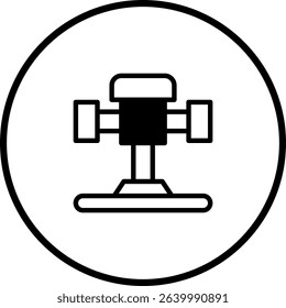 Stylized Icon Representing a Garden Sprinkler System for Irrigation and Lawn Care