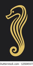 stylized icon of a seahorse