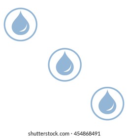 Stylized icon of the three colored drops of fuel in circles on a white background