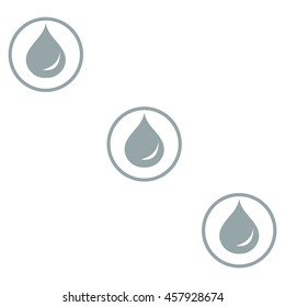 Stylized icon of the three colored drops of fuel in circles on a white background
