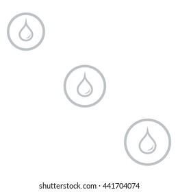 Stylized icon of the three colored fuel droplets silhouette in circles on a white background