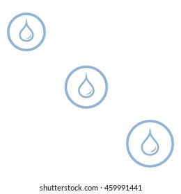 Stylized icon of the three colored fuel droplets silhouette in circles on a white background