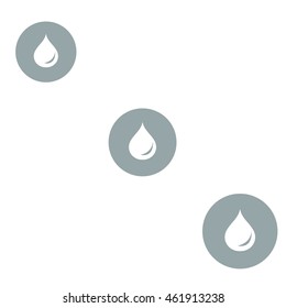 Stylized icon of the three colored fuel droplets silhouette in circles on a white background