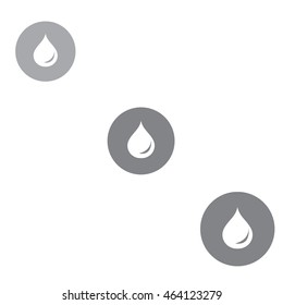 Stylized icon of the three colored fuel droplets silhouette in circles on a white background