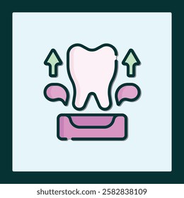 Stylized Icon: Tooth Extraction Procedure Graphic