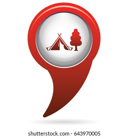 Stylized icon of tourist tent. Vector illustration