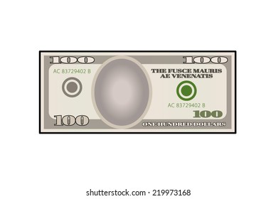 A stylized iconic $100 USD bank note / paper money.