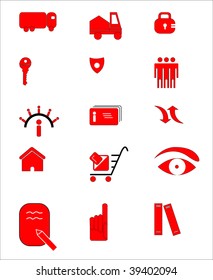 stylized icons set
