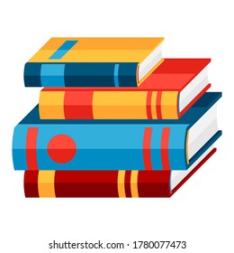 Stylized illustration of books. School or educational item.