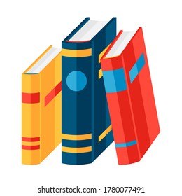 Stylized illustration of books. School or educational item.