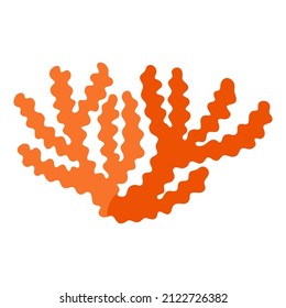 Stylized illustration of coral. Marine flora and natura.