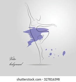 stylized illustration of dancing girl
