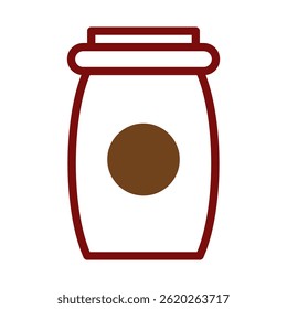 Ilustração estilizada representando um jarro, renderizada em uma abordagem de design gráfico plano