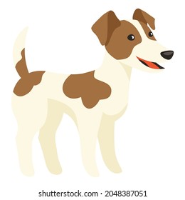 Stylized illustration of dog. Image for design or decoration.