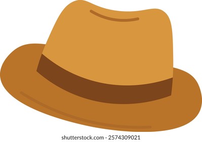 Stylized Illustration of a Fedora Hat