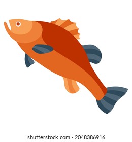 Stylized illustration of fish. Image for design or decoration.