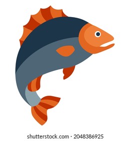 Stylized illustration of fish. Image for design or decoration.