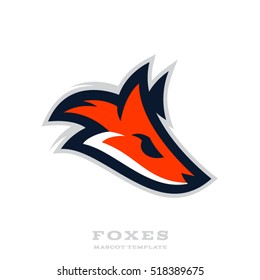 Stylized illustration of the fox. It can be used as a logo or mascot for sport team or your company.