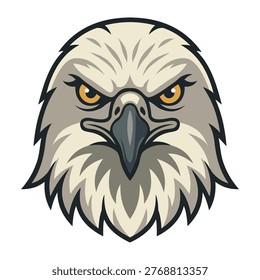 Stylized illustration of a hawk head, focusing on its intense gaze and sharp features. 
