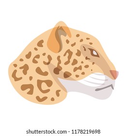 Stylized illustration of a Jaguar’s head with minimalist watercolor effect