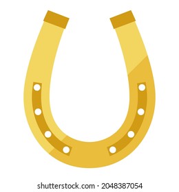 Stylized illustration of horseshoe. Image for design or decoration.