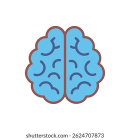 A stylized illustration of a human brain with outlined design, presented on a solid White Background.