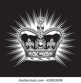 Stylized Illustration Of The Imperial State Crown.