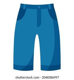 Stylized illustration of jeans. Image for design or decoration.