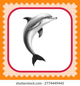 A stylized illustration of a leaping dolphin created with a halftone dot pattern, featuring a black and white aesthetic for a modern graphic design look.