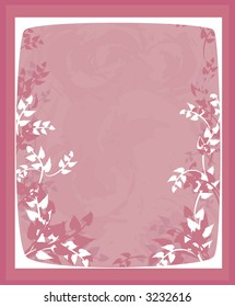 A stylized illustration of leaves in a retro-framed background, coordinates with several illustrations from my portfolio.