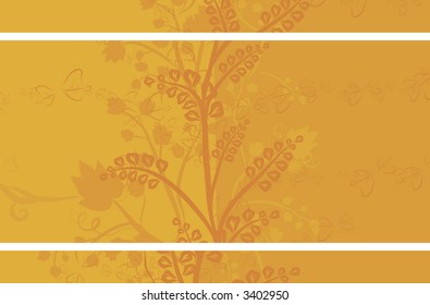 A stylized illustration of leaves in a retro-framed background; this file coordinates with several illustrations from my portfolio.