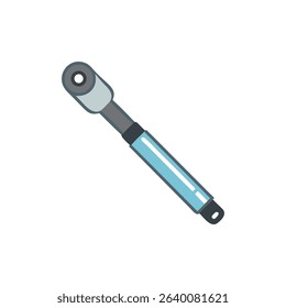 Stylized illustration of a light blue bicycle hand pump