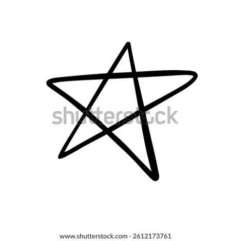 Stylized illustration of a linear star, combining aesthetics of modern artistry and geometry