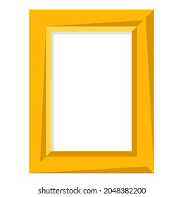 Stylized illustration of picture frame. Image for design or decoration.