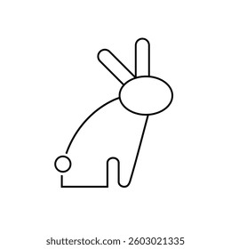 Stylized Illustration of a Rabbit