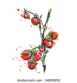 Ilustración estilizada de tomate
