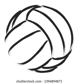 Stylized illustration of a volleyball  background. Sport vector 