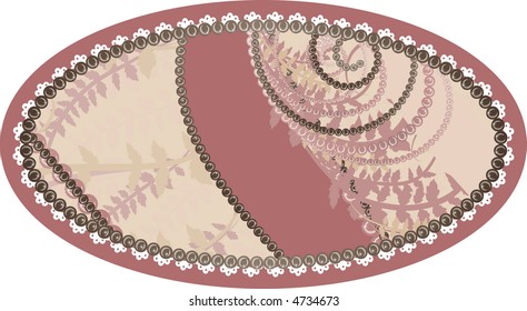 Stylized illustration of a warm and romantic retro nature background.