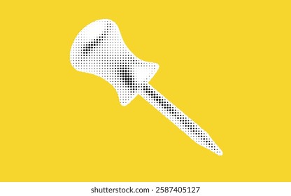 A stylized illustration of a white screwdriver on a bright yellow background, featuring a halftone dot pattern for a modern look.