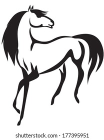 Stylized image of a beautiful horses 