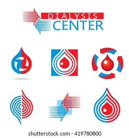 Stylized Image Of Blood Purification. Vector Symbol, Sign, Icon.